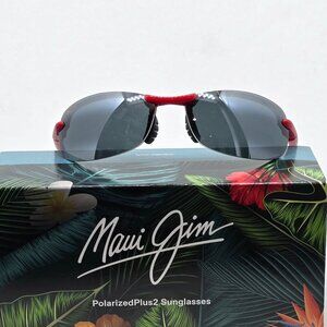 MAUI JIM SUNGLASSES WITH POLARIZED LENSES Red and Black Sunglasses